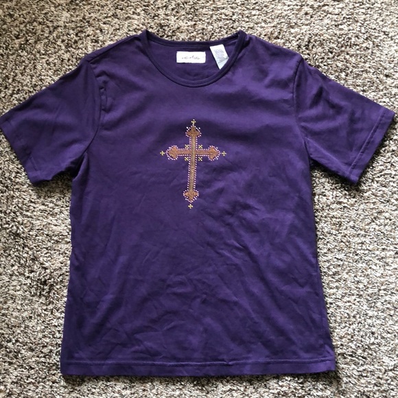 Embellished Religious Cross tee - Picture 2 of 4